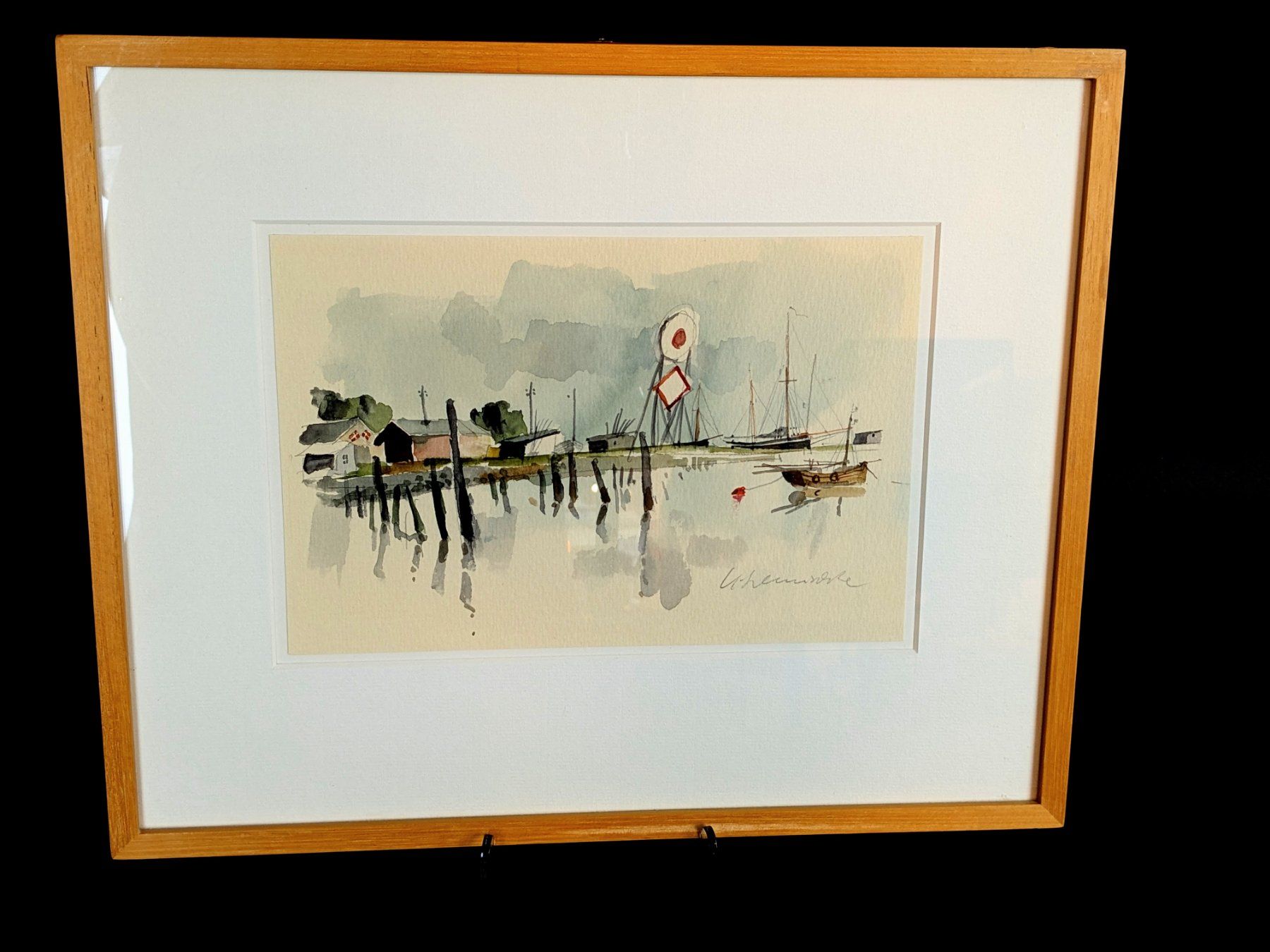 Dipinti: KURT SCHMISCHKE Gemälde "Ein dänischer Hafen" – Usato da Thun venduto da Restwert_Thun 1