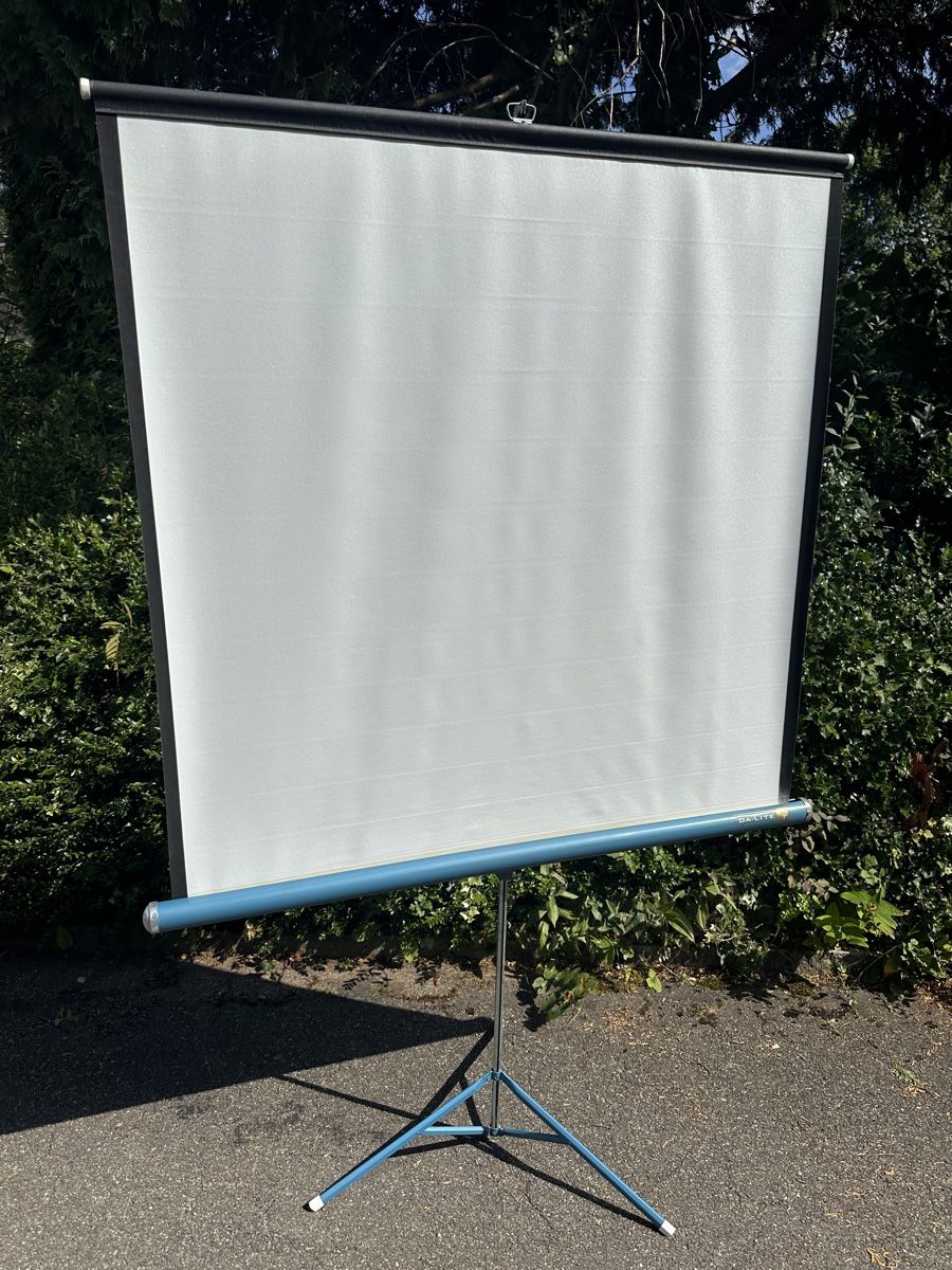 Tele & Cornici: Leinwandstativ mobile Projektionsleinwand Aluminium blau – Usato da Steinhausen venduto da Lisa08_01