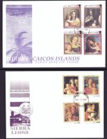 Turks/Sierre Leone 3 FDC Weihnacht