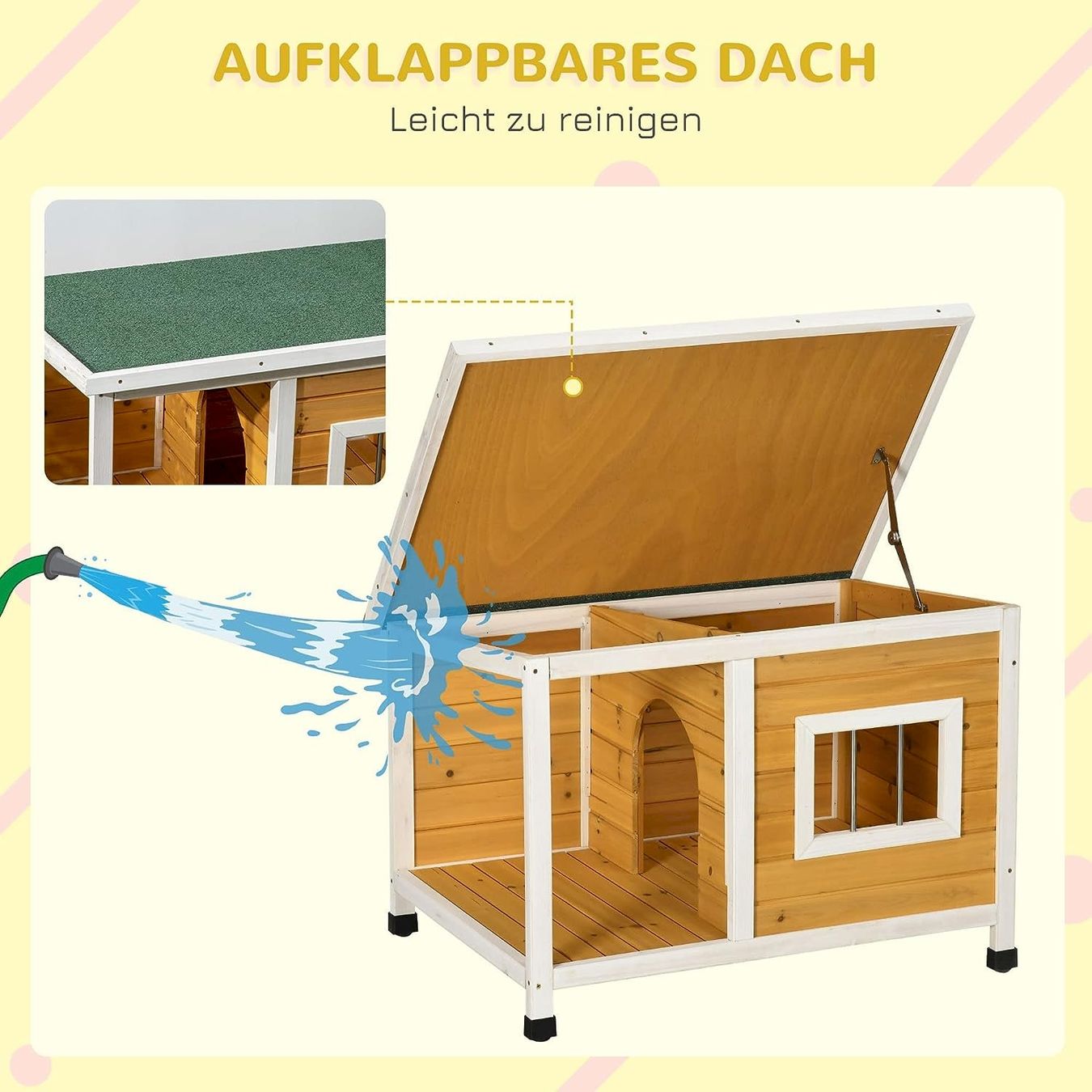 Liege- & Schlafplätze: PawHut Hundehütte mit Veranda – Neu und originalverpackt aus Bottighofen von zaap 5