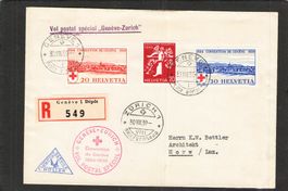 Flugbrief Genéve - Zürich  , Sonderpostflug , 30.Vlll.1939