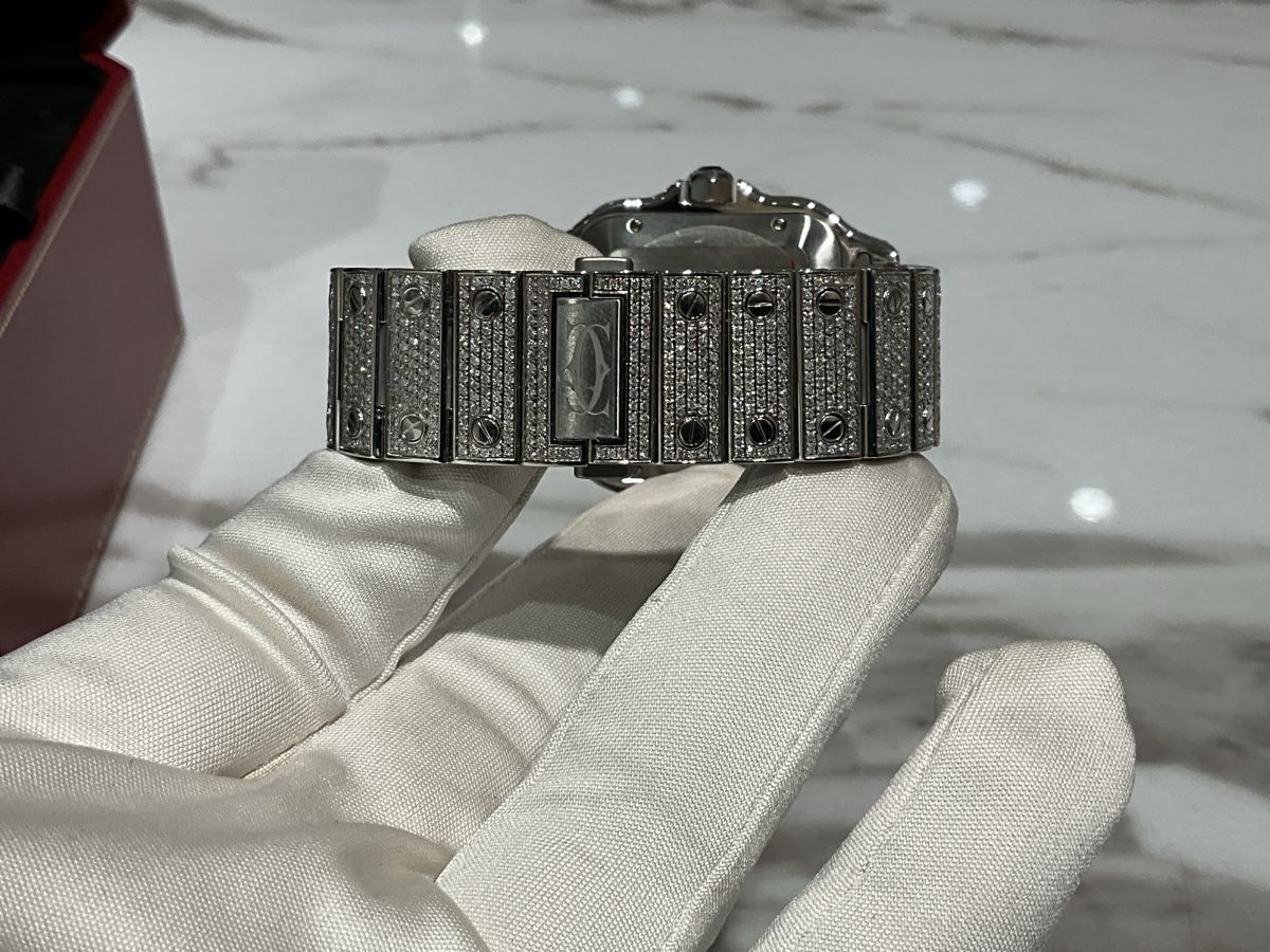 Cartier Orologi: Cartier Santos Iced out – Nuovo (secondo la descrizione) da Schaffhausen venduto da glamour-shop 2