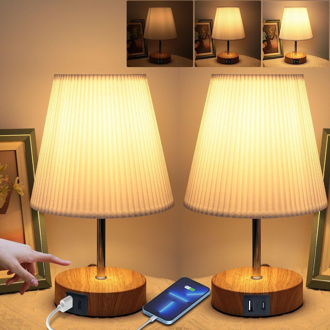 Lampade: Nachttischlampe Touch Dimmbar mit Ladefunktion – Nuovo e nell'imballaggio originale da Nuglar venduto da SaleRitter 1