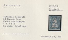 Sitzende Helvetia-Strubel Nr.23G echt