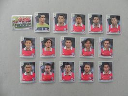 Panini Fussball WM Brasil 2014 Chile 16 Stück 147 - 163