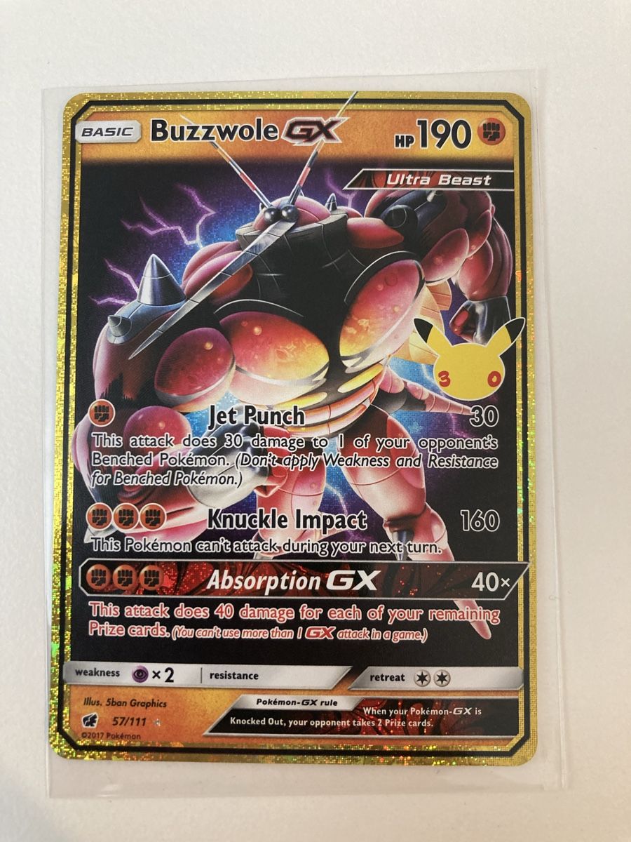 Pokémon Sammelbilder & Trading cards: Buzzwole GX 57/111 EN 30th – Neu (gemäss Beschreibung) aus Wohlen AG von Liridon22