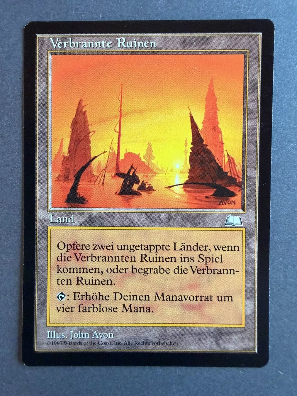 Magic The Gathering Sammelbilder & Trading cards: Verbrannte Ruinen // Scorched Ruins // Weatherlight // Magic – Gebraucht aus Binz von Tempelritter