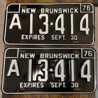 🇨🇦 2x 1976 Autonummer - New Brunswick A13-414 - Kanada