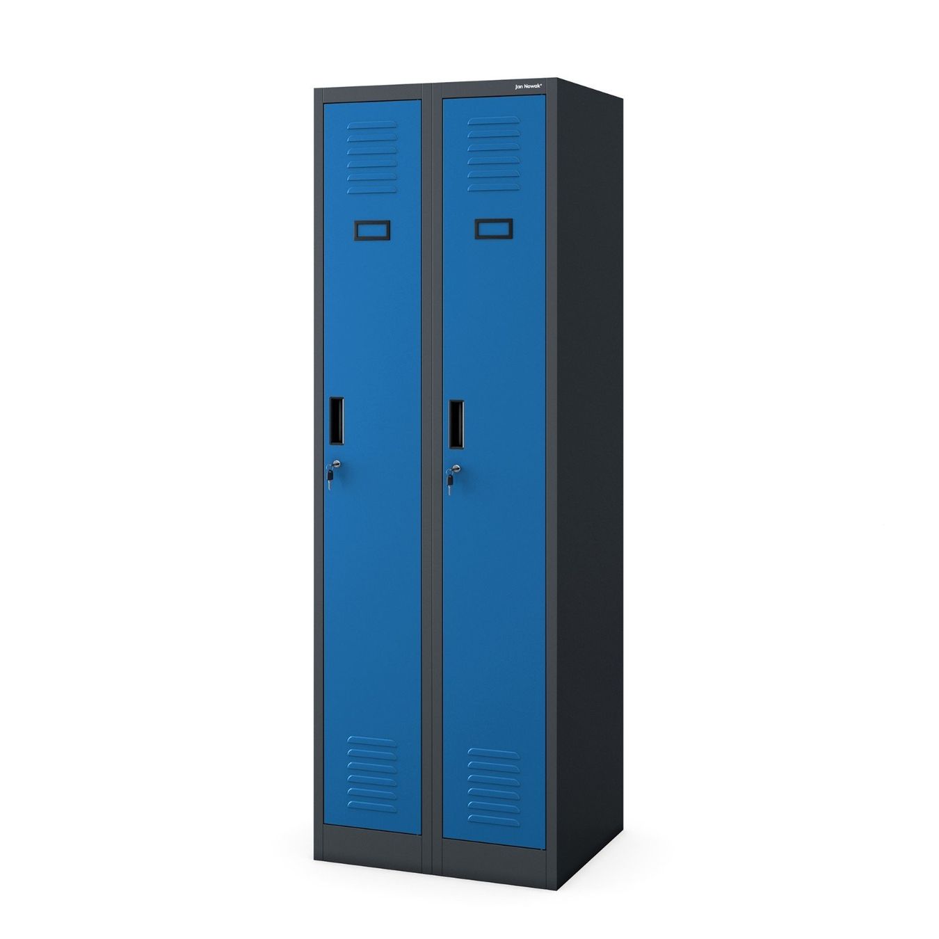 Schränke: Schliessfachschrank 2 Fächer - Anthrazit/Blau – Neu und originalverpackt aus Wallenwil von toesstal-vertrieb