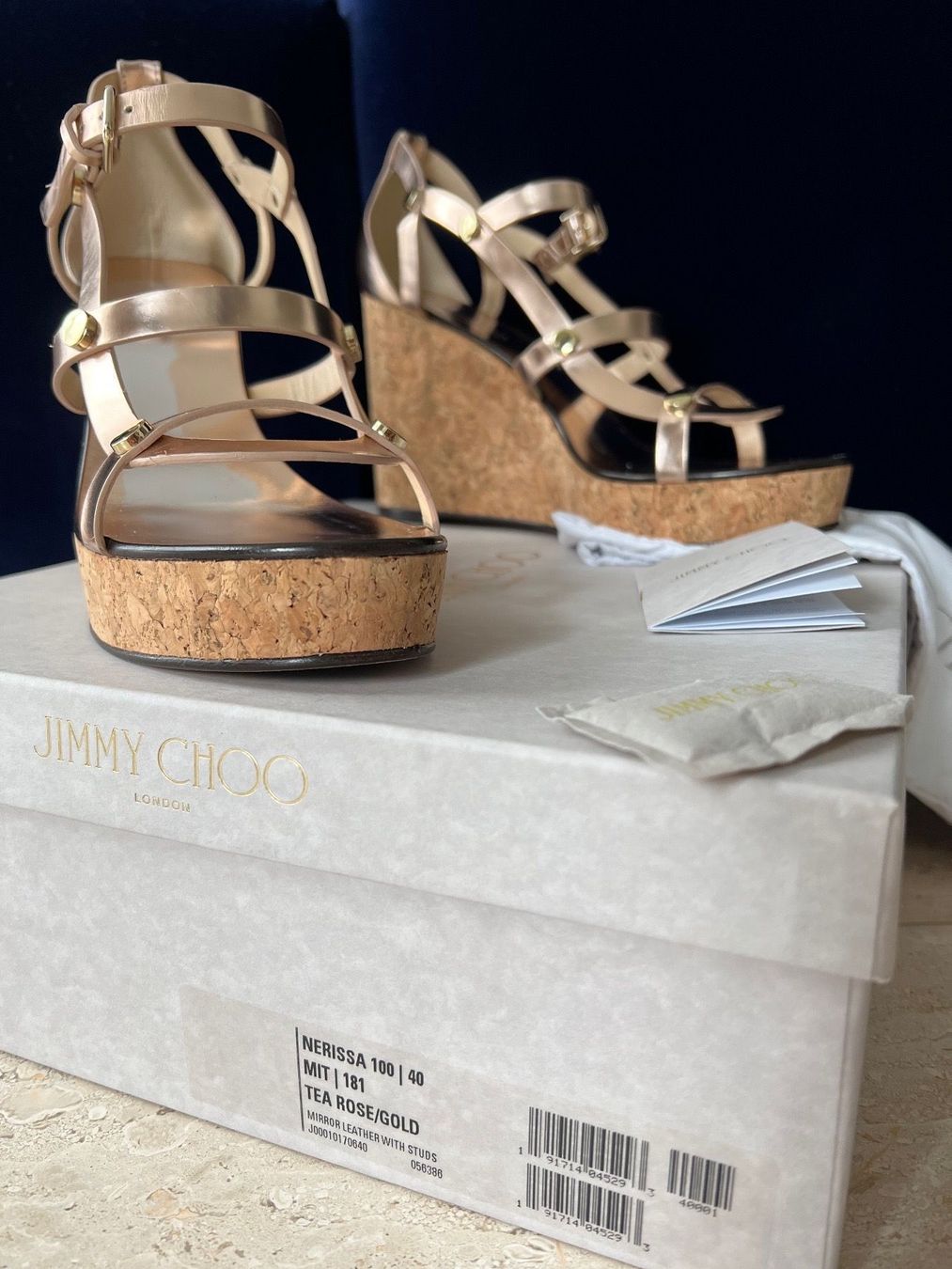 Jimmy Choo Scarpe da donna: Jimmy Choo Nerissa 100 Wedge 40 Roségold – Nuovo (secondo la descrizione) da Dübendorf venduto da mpo_p6vb 3