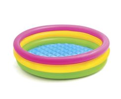 Aufblasbarer Intex 3-ring-regenbogen-pool ca. 120 x 30 cm.