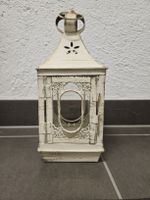 Laterne Metall Vintage Optik weiss