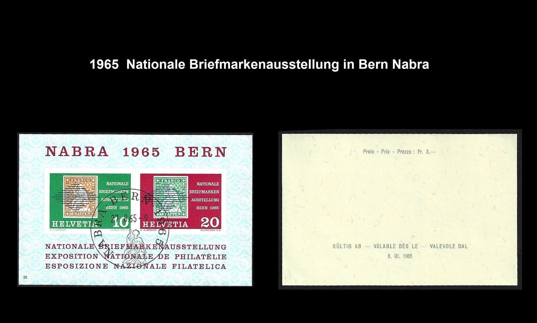 Tutti i francobolli: NABRA-Block 1965 sauber gestempelt – Usato da Baar venduto da W47