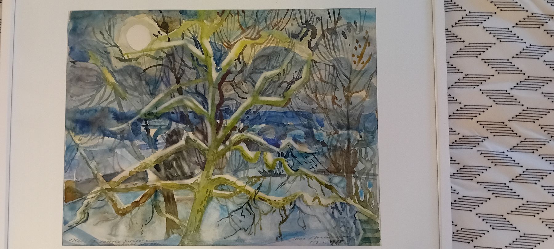 Dipinti: Original Max Brunner Signed Abstract Watercolor – Usato da Bern venduto da This_that_other_all
