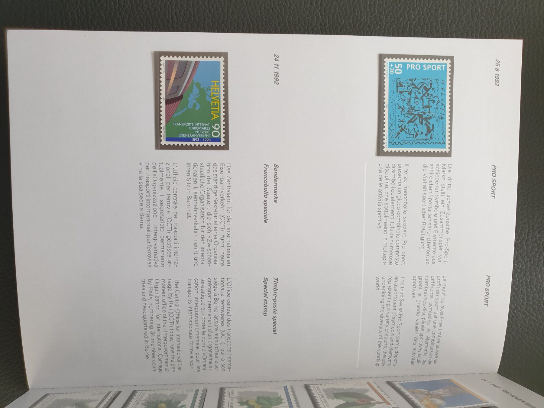 Alle Briefmarken: Jahresbuch CH Briefmarken 1992 postfrisch top – Neu (gemäss Beschreibung) aus Frauenfeld von Kasico 7