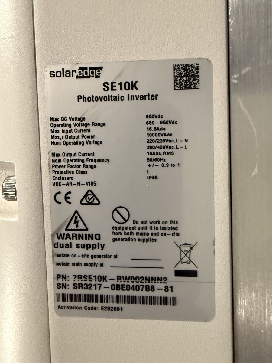 SolarEdge Inverter: SolarEdge SK10K-ER-01 inkl Solar Edge  Optimizer – Usato da Hasle LU venduto da FOCUS-ST 1