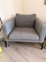 Fauteuil gris IKEA KOARP tissu bon état