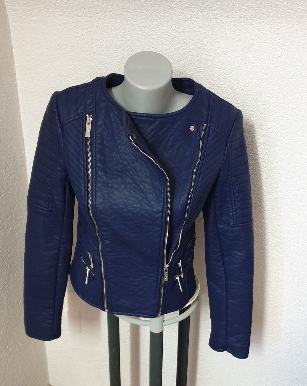 Morgan Jacken: MORGAN blaue Kunstleder Jacke Gr. 36 – Neu (gemäss Beschreibung) aus Füllinsdorf von Sternenblick19 1