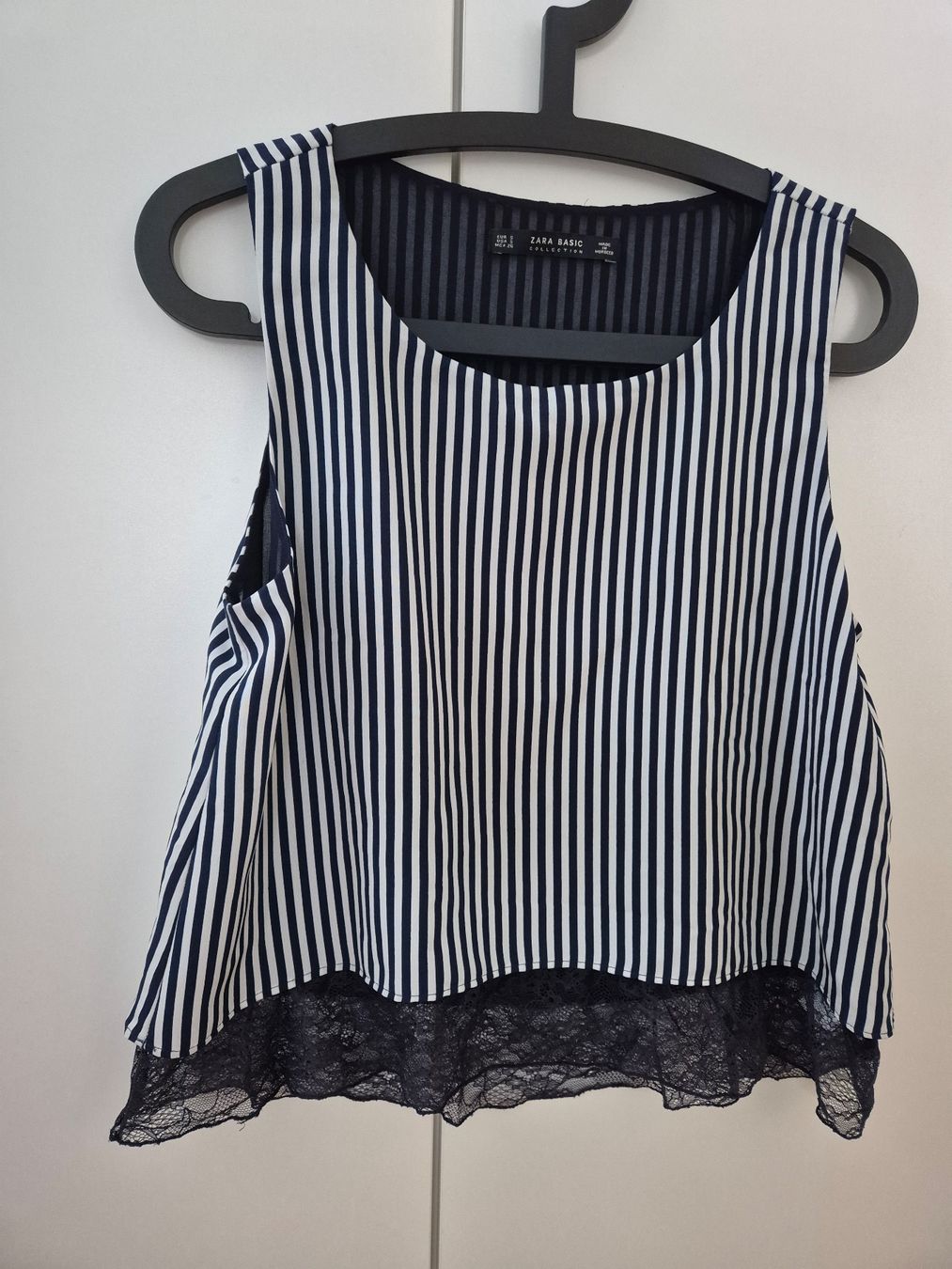 Zara Top: Zara gestreiftes Top mit Spitze Gr. S – Nuovo (secondo la descrizione) da Belp venduto da Sameli153