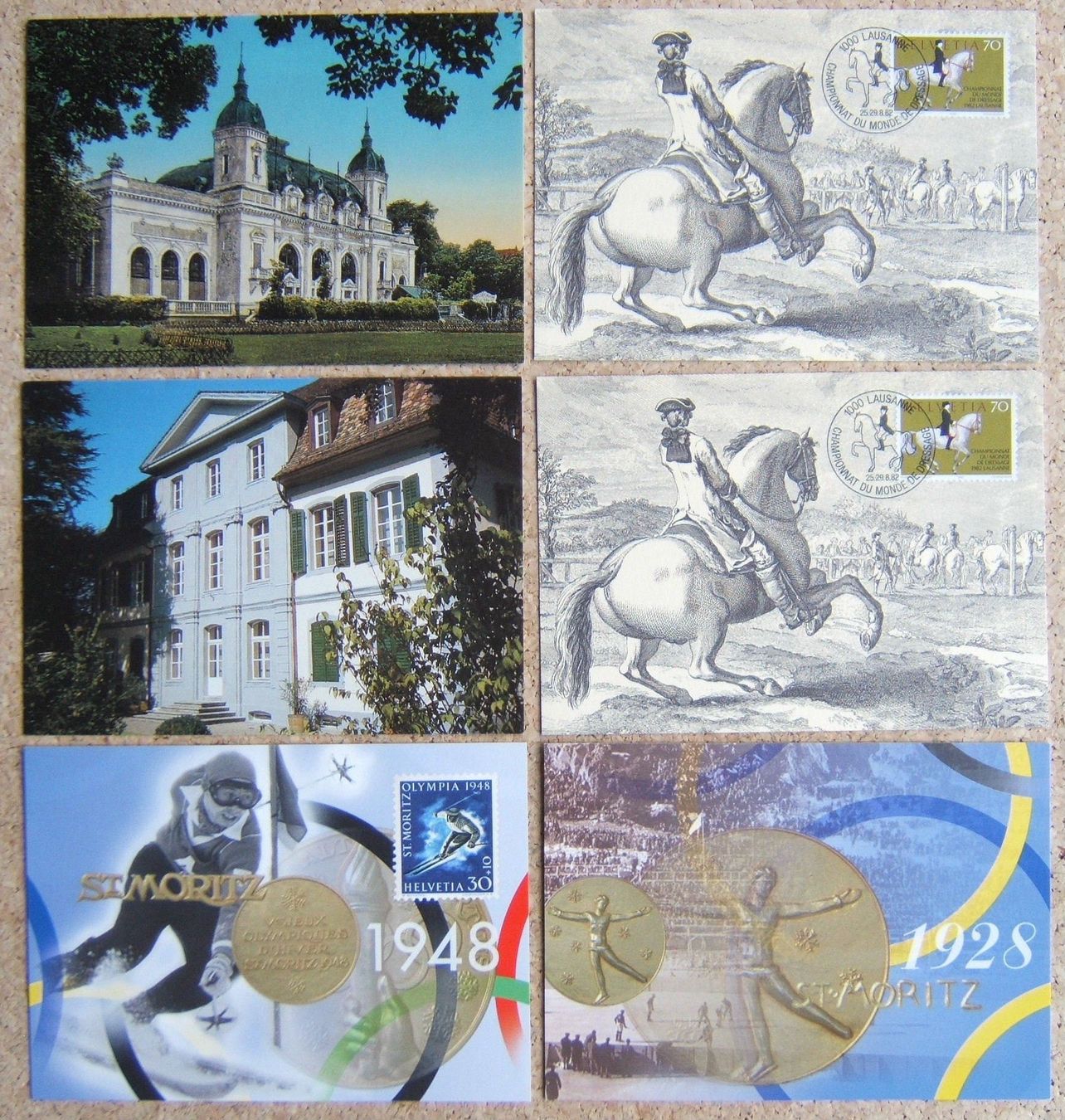 Alle Briefmarken: 6 MAXIKARTEN SCHWEIZ – Gebraucht aus Brunnen von Nonne04 1
