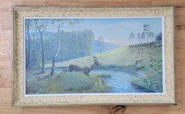 Gemälde Rehe Jagd🦌🌲