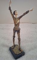 Figurine Don Quichotte bronze et marbre pièce d'art ancienne