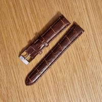 Elegantes Lederarmband Braun Kroko-Optik 18mm Neu