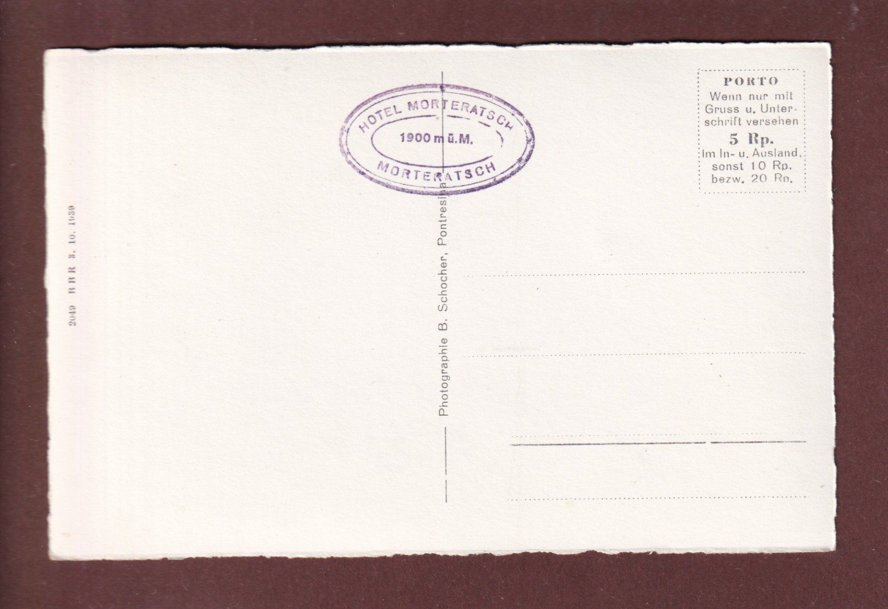 Cartoline postali: BERNINA-HÄUSER – Usato da Pully venduto da nicecards 1