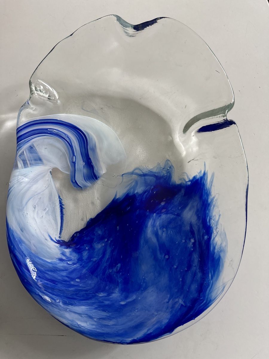Ciotole: Blau-weisse Glasschale. – Usato da Zürich venduto da Chaeffeler