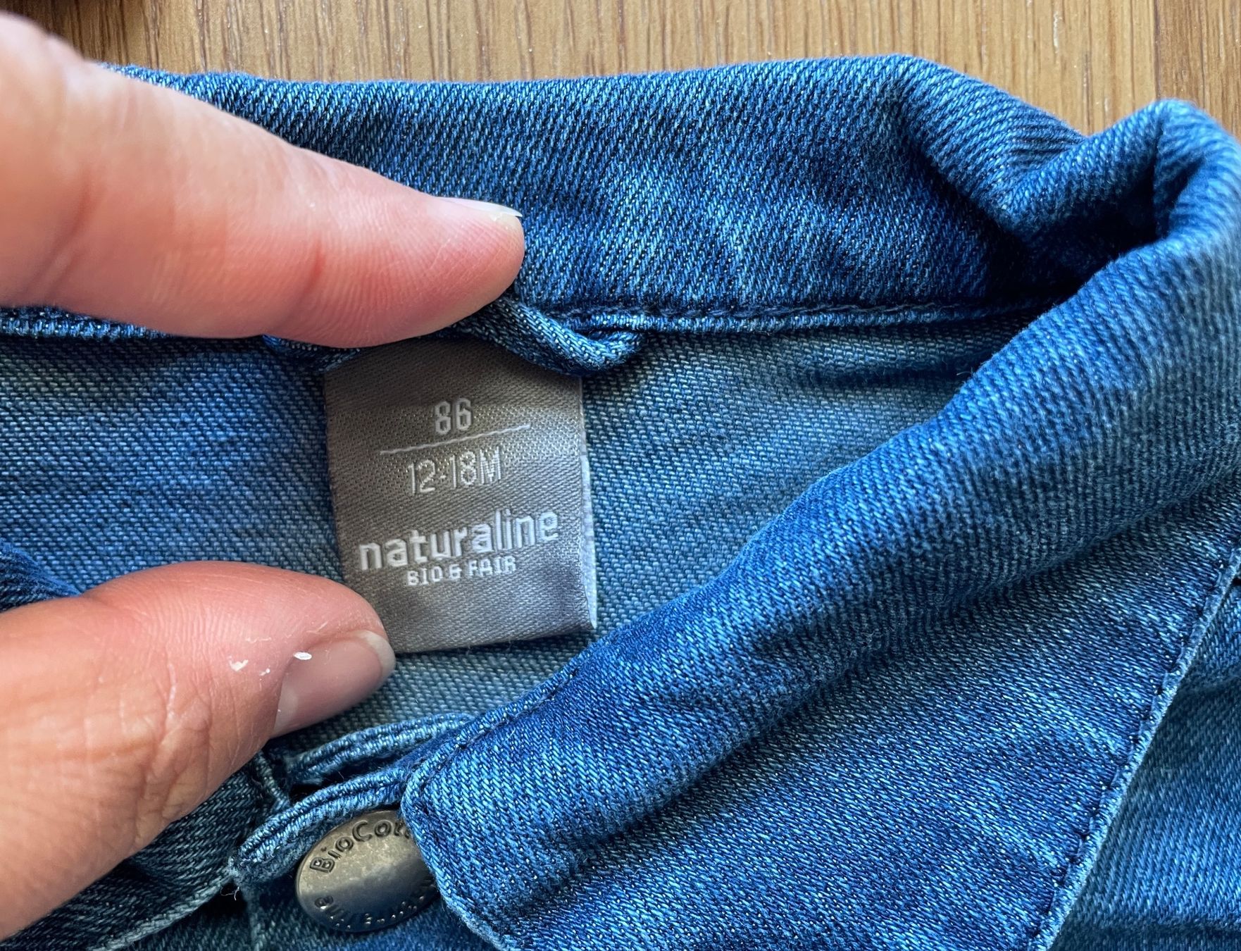 Naturaline Giacche & Cappotti: Jeansjacke dunkelblau, Grösse 86 – Usato da Gümligen venduto da soleil149 2