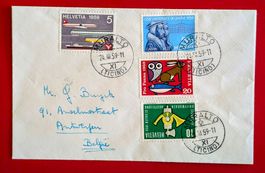 WERBE SATZBRIEF 343 MURALTO HOTEL REGINA LOCARNO TICINO 1959
