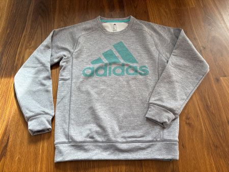 Adidas Sweatshirt Herren grau/türkis Gr. M