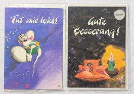 2er Set Vintage - Diddl Karte - Karten - Geschenkskarte