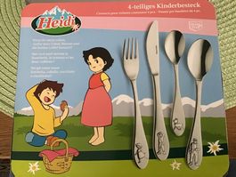 Kinderbesteck 4-teilig HEIDI in Originalbox Neuzustand 2010