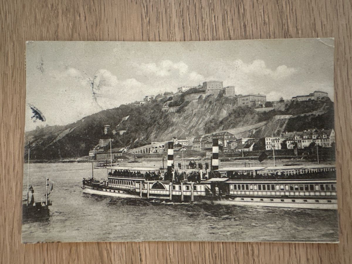 Ansichtskarten: Antike Ansichtskarte Koblenz, Festung Ehrenbreitstein, Dampf – Gebraucht aus Hünenberg von cmu_7rp6