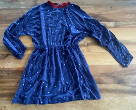langärmliges Kleid Manor Gr. 152 Viskose Mädchen dunkelblau