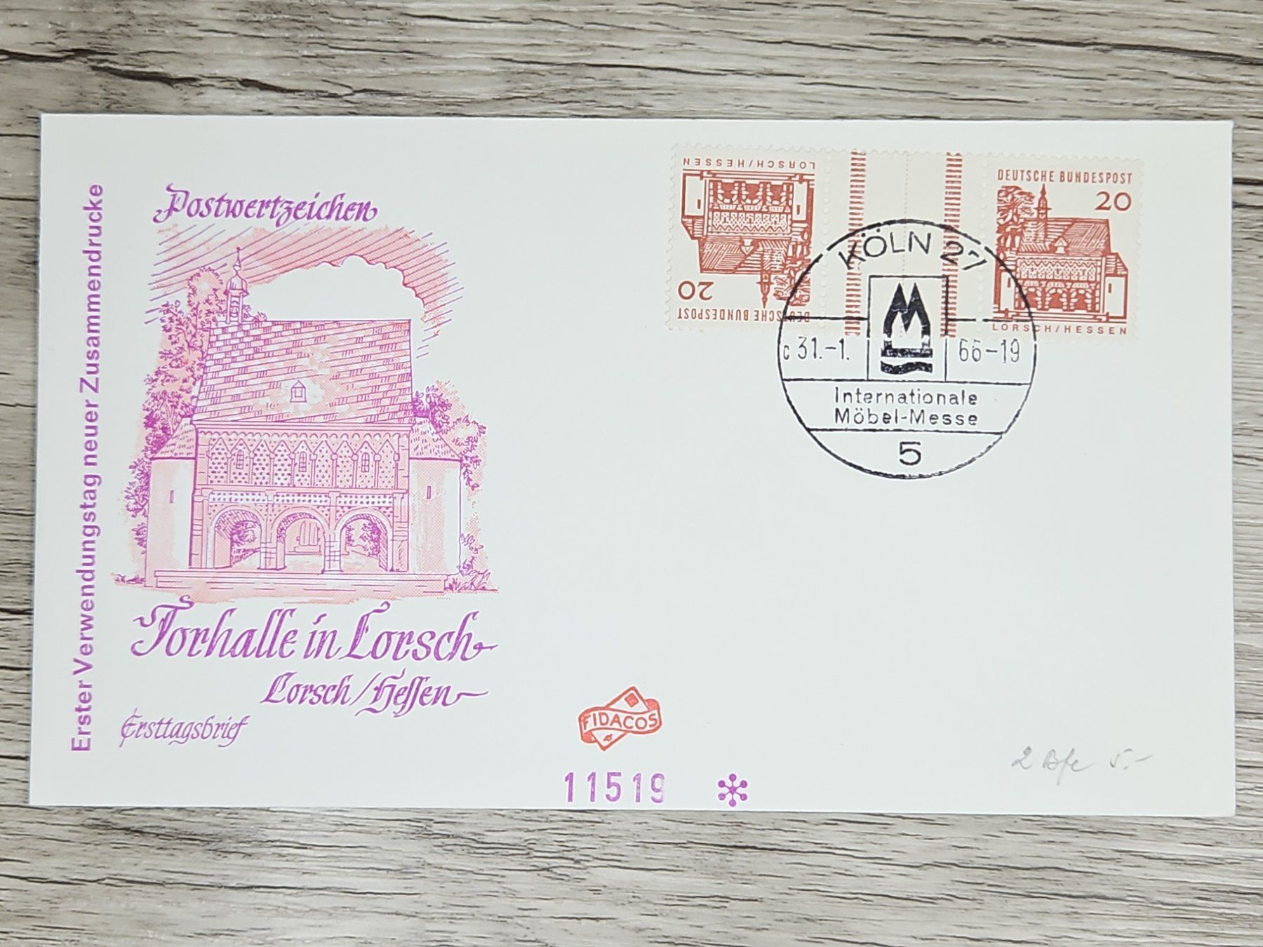 Tutti i francobolli: CL06 Enveloppe + Timbre Allemagne 1966 – Usato da Cousset venduto da Patrick_Collections