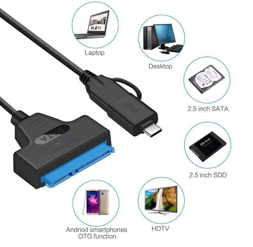 Unità & Adattatore: SATA to USB 3.0 / 3.1 Cable Adapter – Nuovo e nell'imballaggio originale da Unterägeri venduto da RmOnline 1