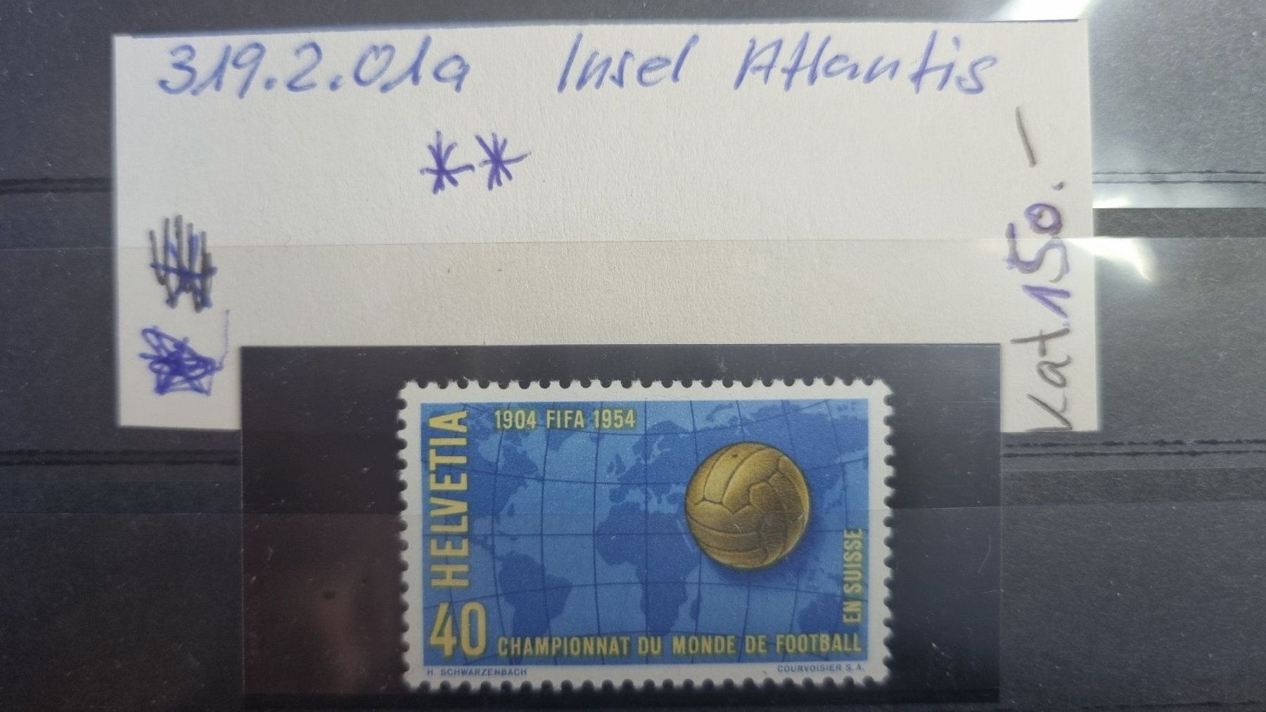 Tutti i francobolli: Fifa 1954 mit Atlantis ** – Usato da Moosseedorf venduto da wau69