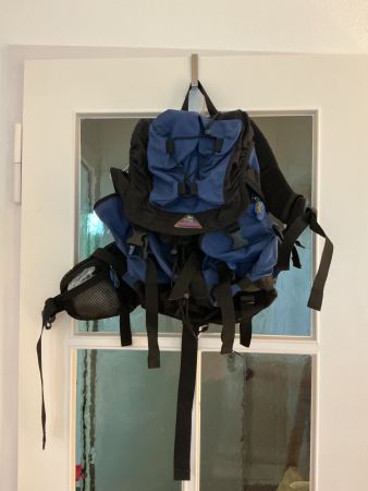 Rucksack blau schwarz