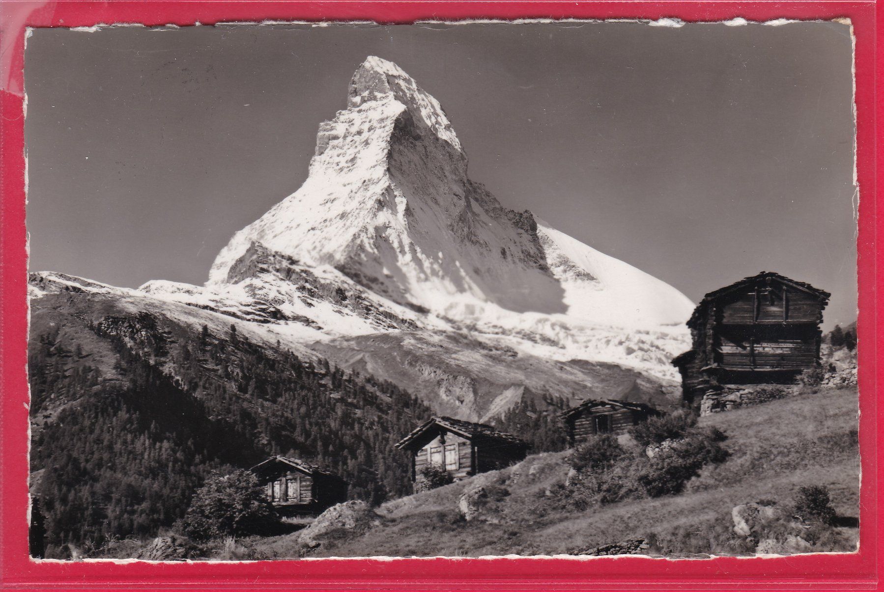 Cartoline postali: WINKELMATTEN MIT MATTERHORN, 1.8.1950 – Usato da Oberrieden venduto da Gebirgsstelze