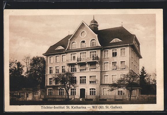 Cartoline postali: AK Wil, Töchter-Institut St. Katharina – Usato da Berlin venduto da bartko-reher