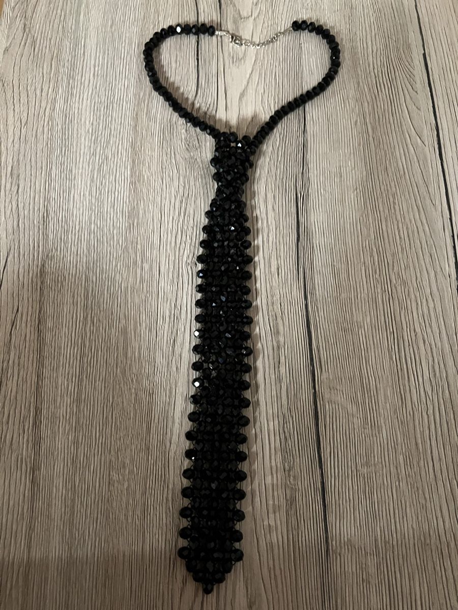 Catenine: Schwarze handgefertigte Perlenkette / Halskette – Nuovo (secondo la descrizione) da St. Gallen venduto da mil_8znw 1