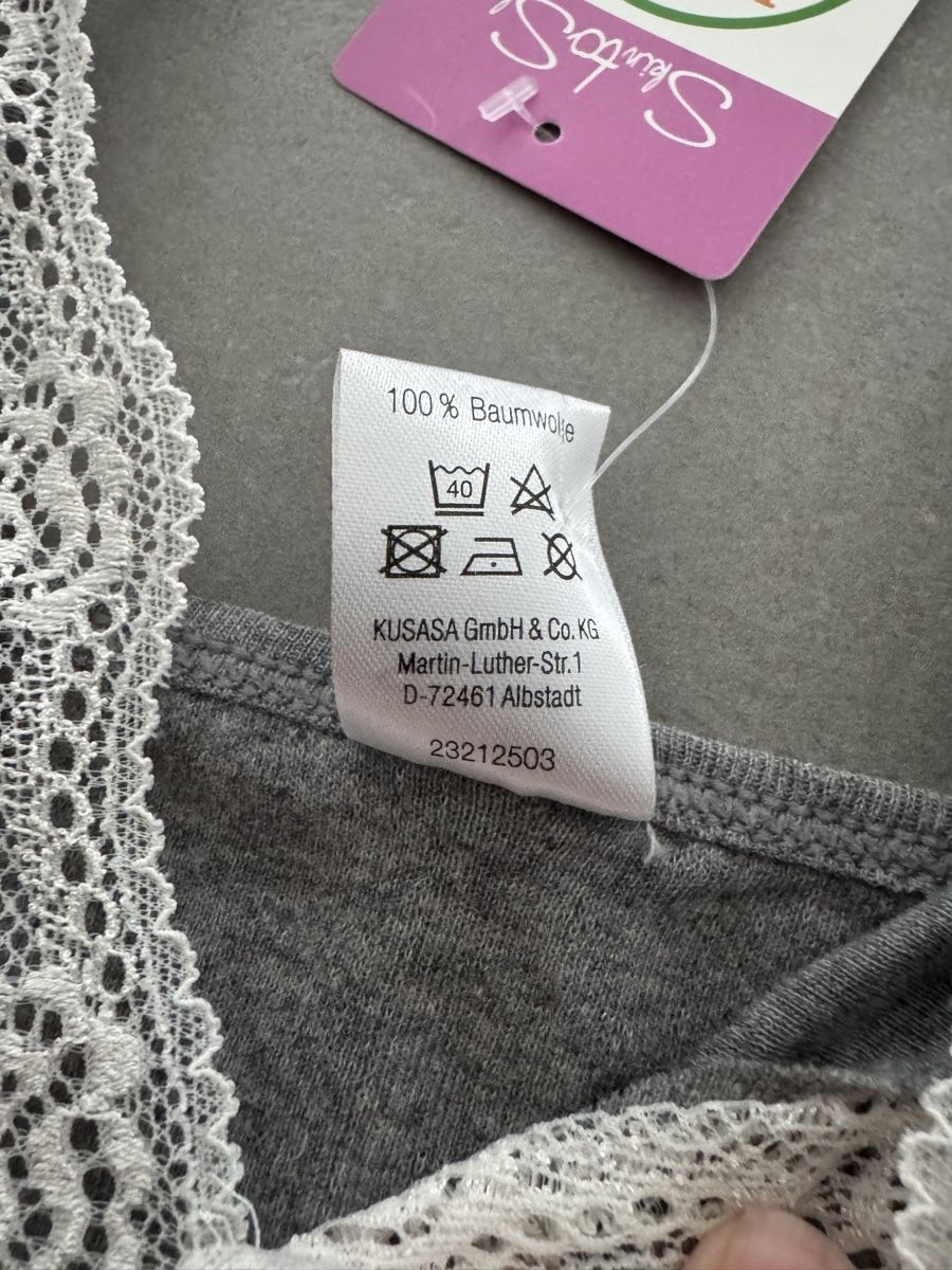 Tops: Damen Hemdchen grau Grösse S Jacquard Spitze neu – Neu und originalverpackt aus Frick von Cirilla 3