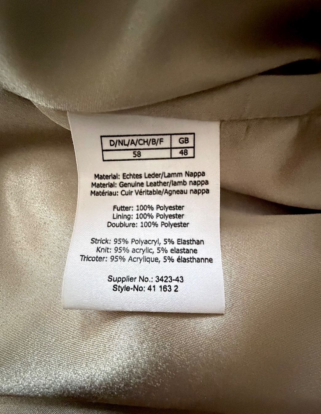 Jacken: LEDERJACKE HELL, Strickkragen – Neu (gemäss Beschreibung) aus Luzern von Johann7 1