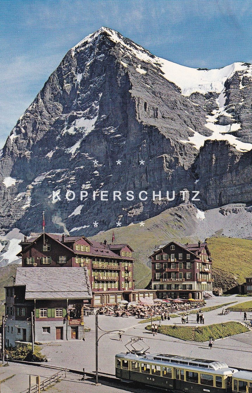 Cartoline postali: Kleine Scheidegg mit Eigernordwand /bo – Usato da Hombrechtikon venduto da Rudolf07