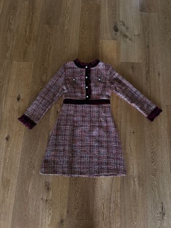 Elegantes Tweed Kleid, Herbst/Winter, Gr. 38, neuwertig