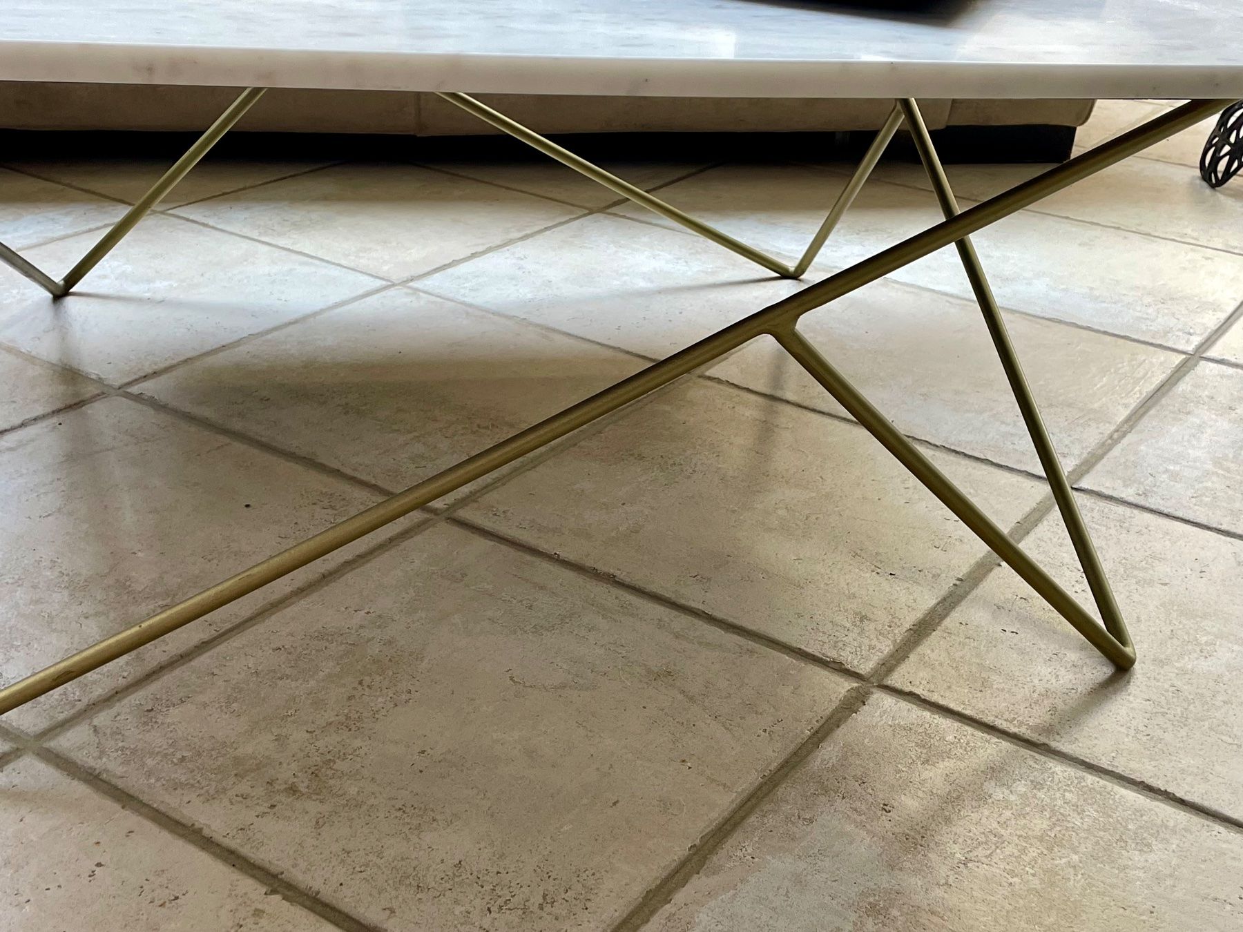 Tables: Table basse marbre et métal design – D'occasion à Puidoux par Puidoux01 3