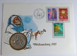 Numisbrief Weihnachten 1985 ab 1 Fr. !