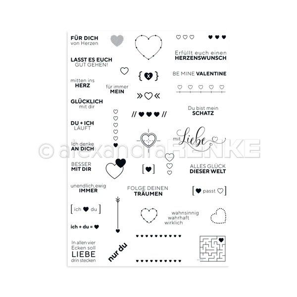 Timbri: Clear Stamps - Herzenswünsche – Nuovo e nell'imballaggio originale da Thun venduto da Rowaner